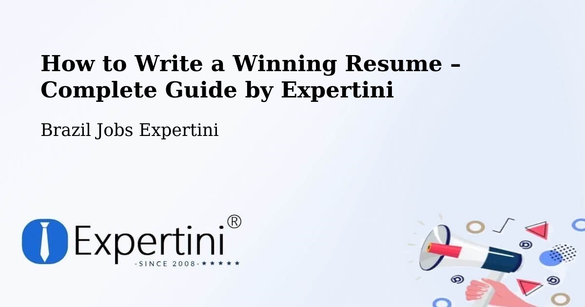 Resume Writing Guide for Job Seekers – Tabaí - Tabaí, Brazil Jobs Expertini